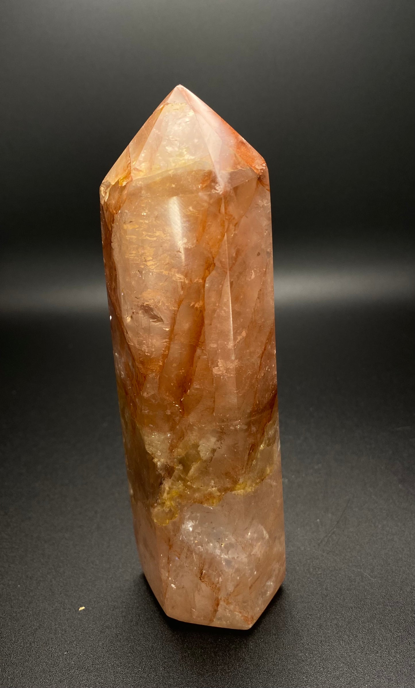 Fire Quartz Tower | 1.19 lbs Polished Crystal | 6 in