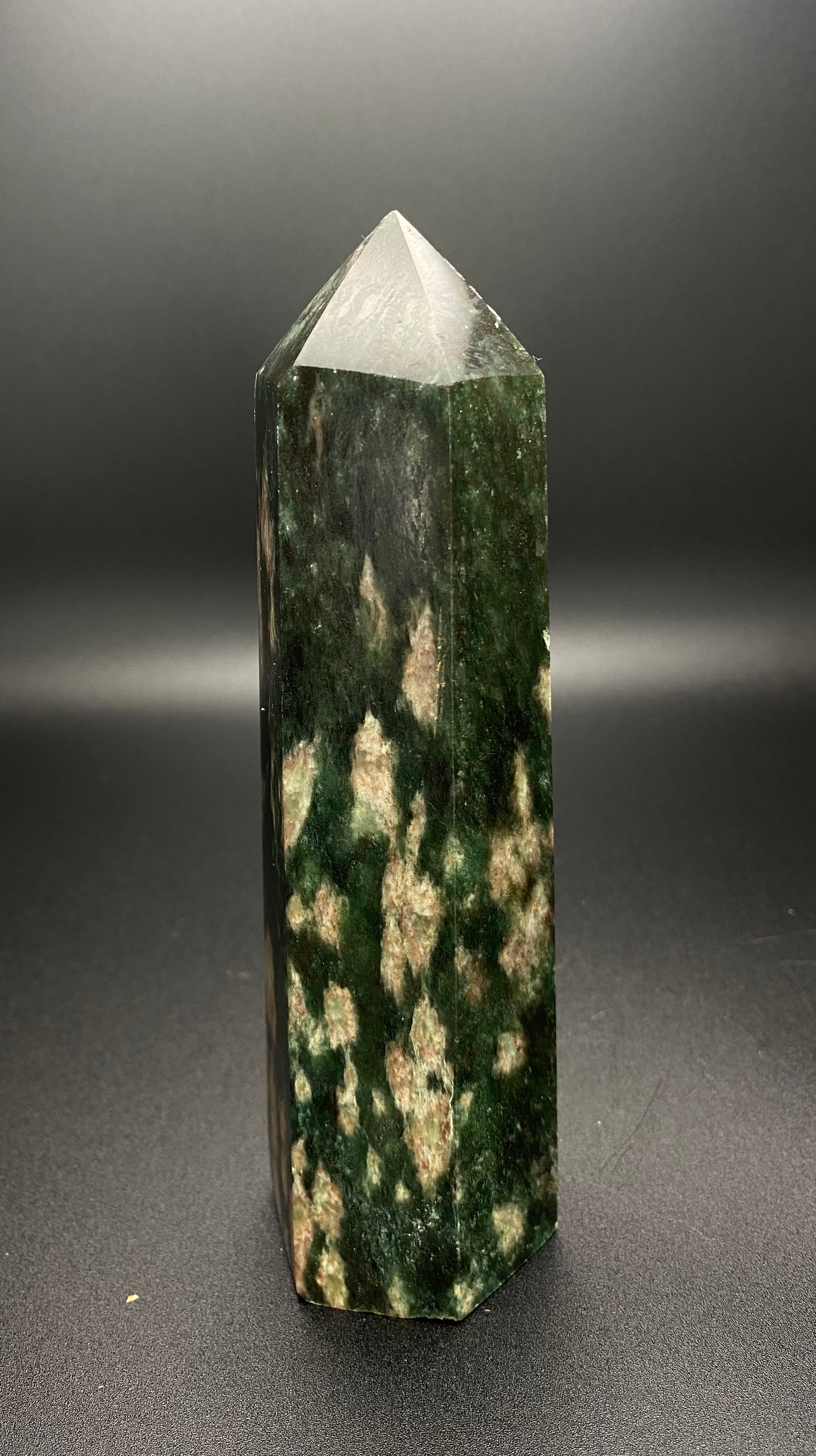 High Quality Green Mica in Quartz Tower | 6.5” | 1.25 lbs