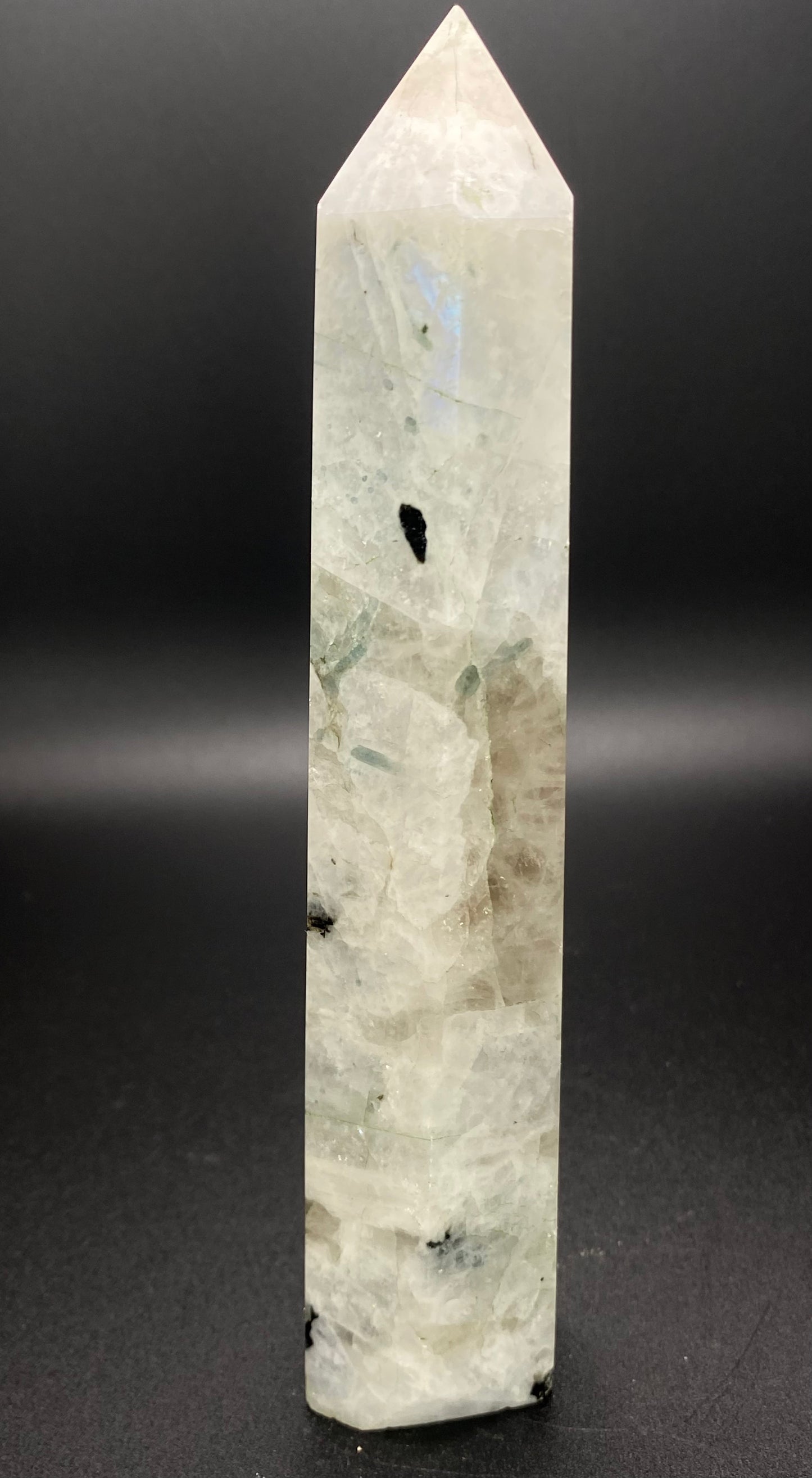 High Quality Blue Flash Moonstone Tower | 7” | 0.77 lbs