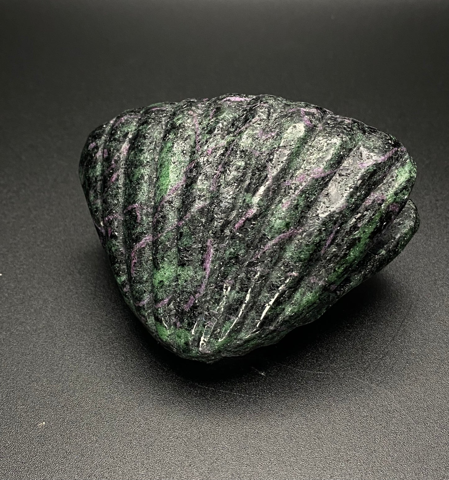 Ruby Zoisite Clam Shell Carving | 0.56 lb Polished Crystal