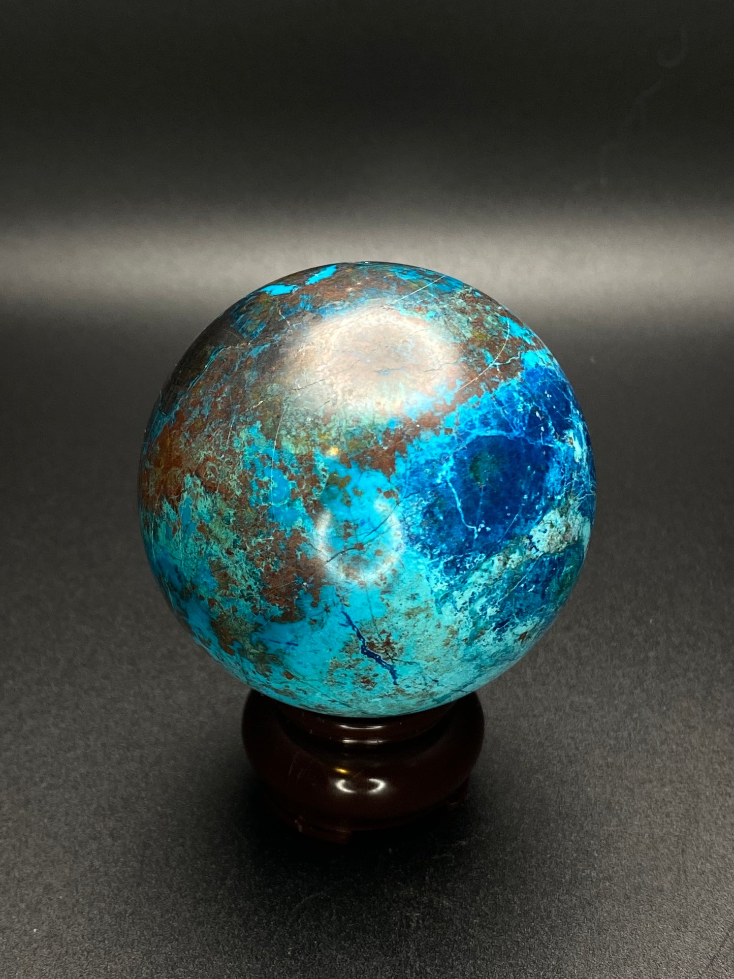 Malachite with Chrysocolla Sphere | 0.76 lbs