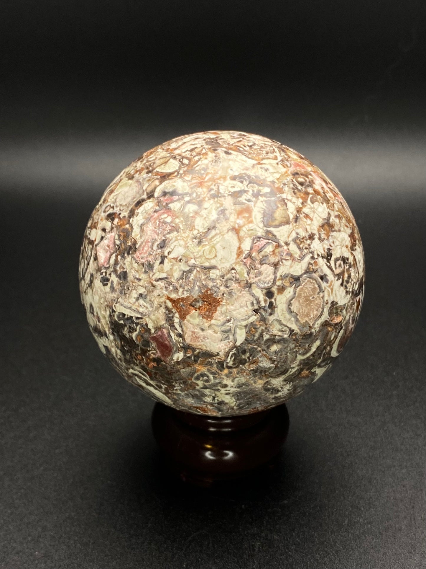 High Quality Mexican Crazy Lace Agate Sphere | 0.81 lbs