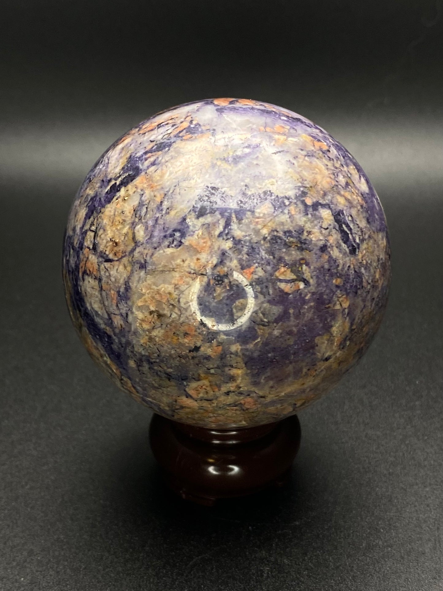 Rare Charoite with Tinakaite Sphere | 1.05 lbs
