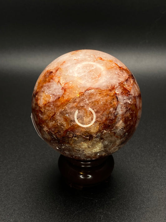 High Quality Fire Quartz Sphere | 0.79 lbs