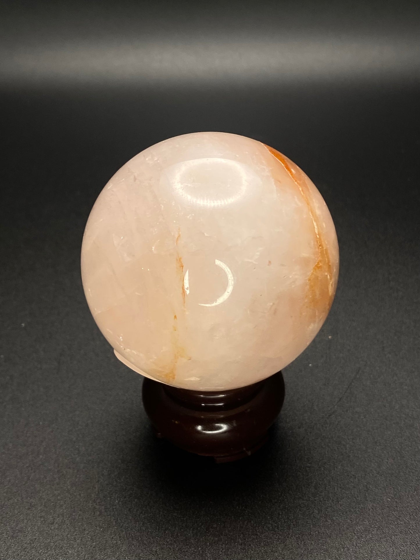 Fire Rose Quartz Sphere | 0.63 lb