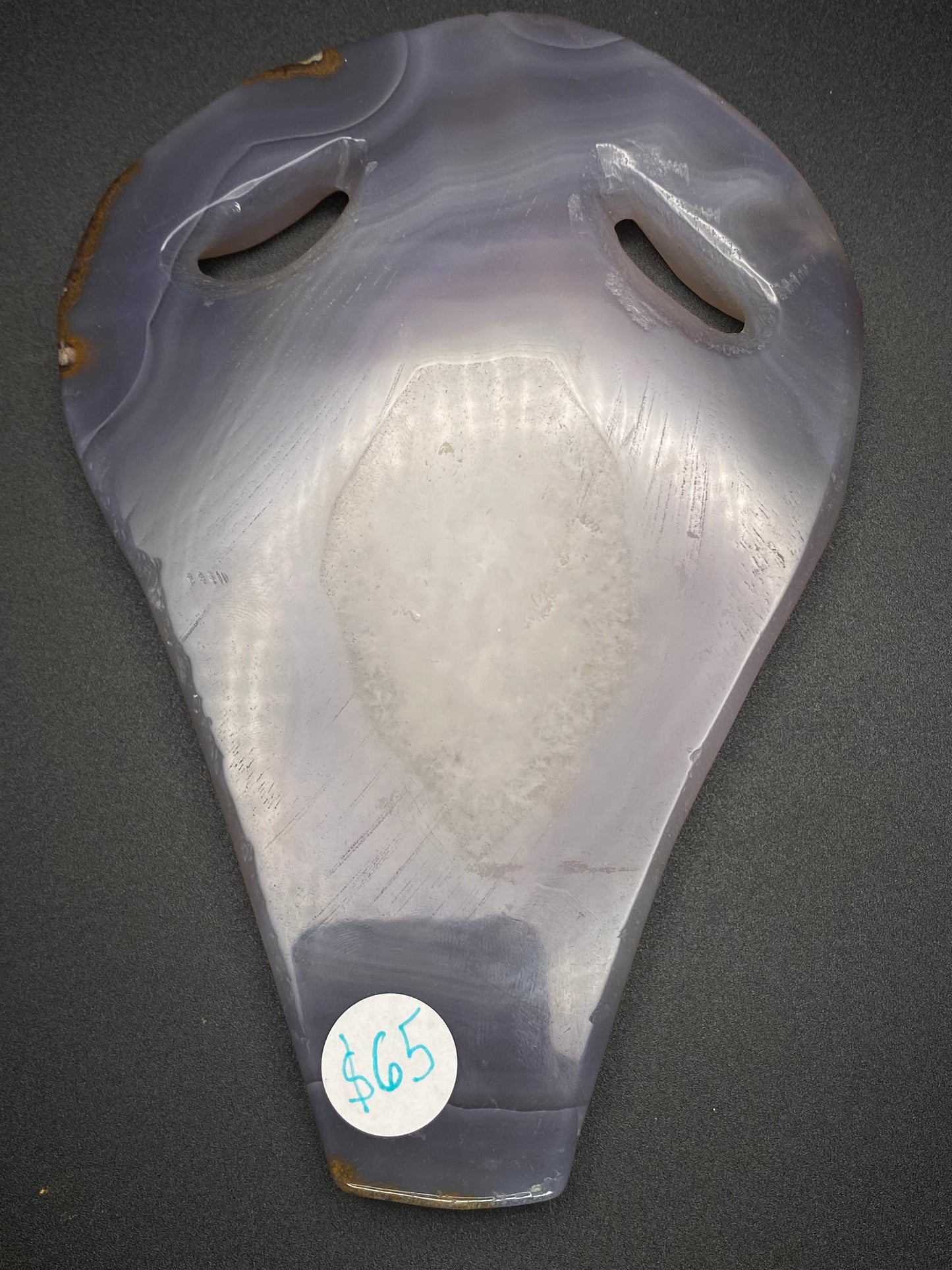 Blue Agate Scream Face Carving | 0.94 lb Polished Crystal |