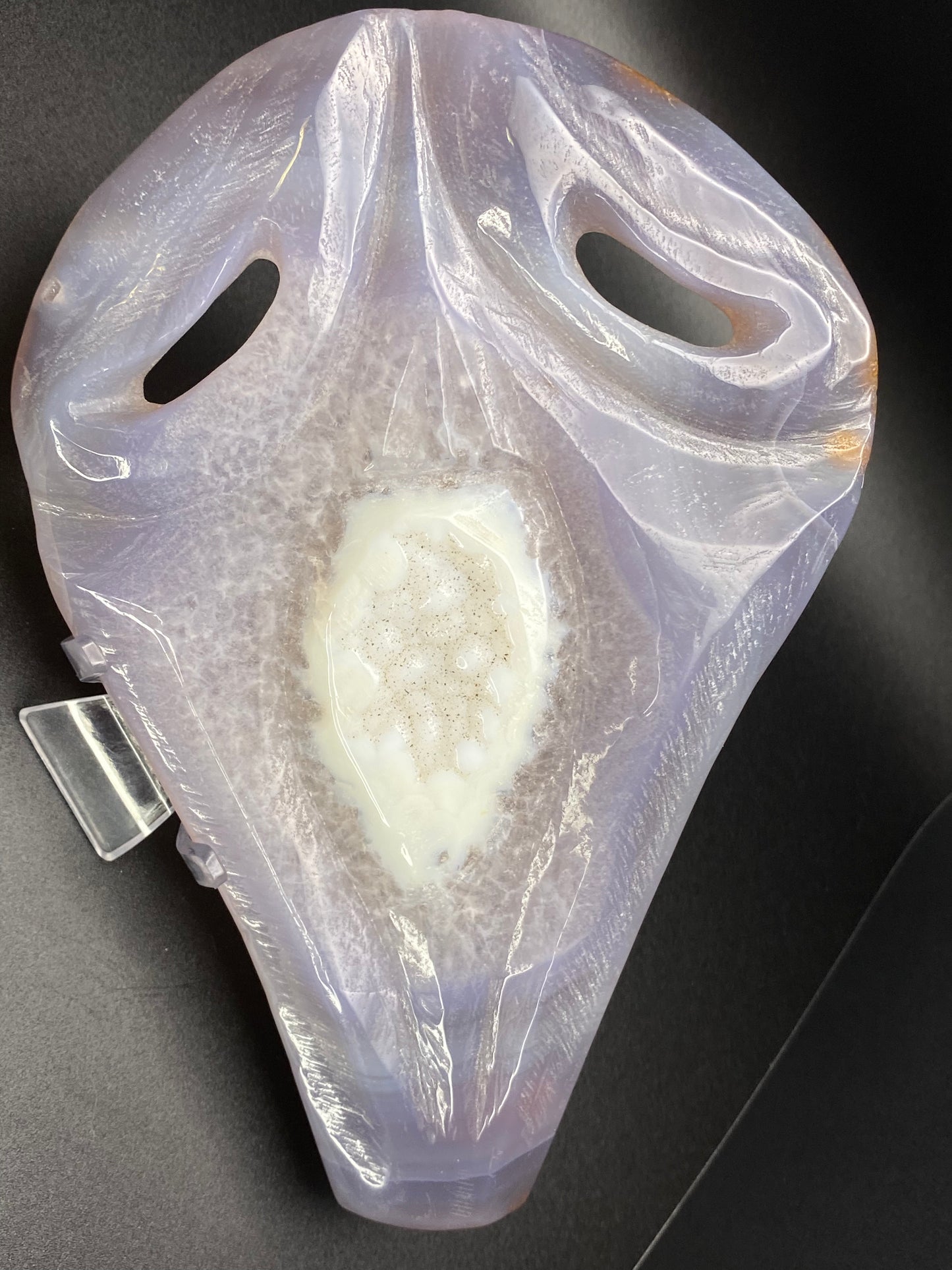 Blue Agate Scream Face Carving | 0.94 lb Polished Crystal |