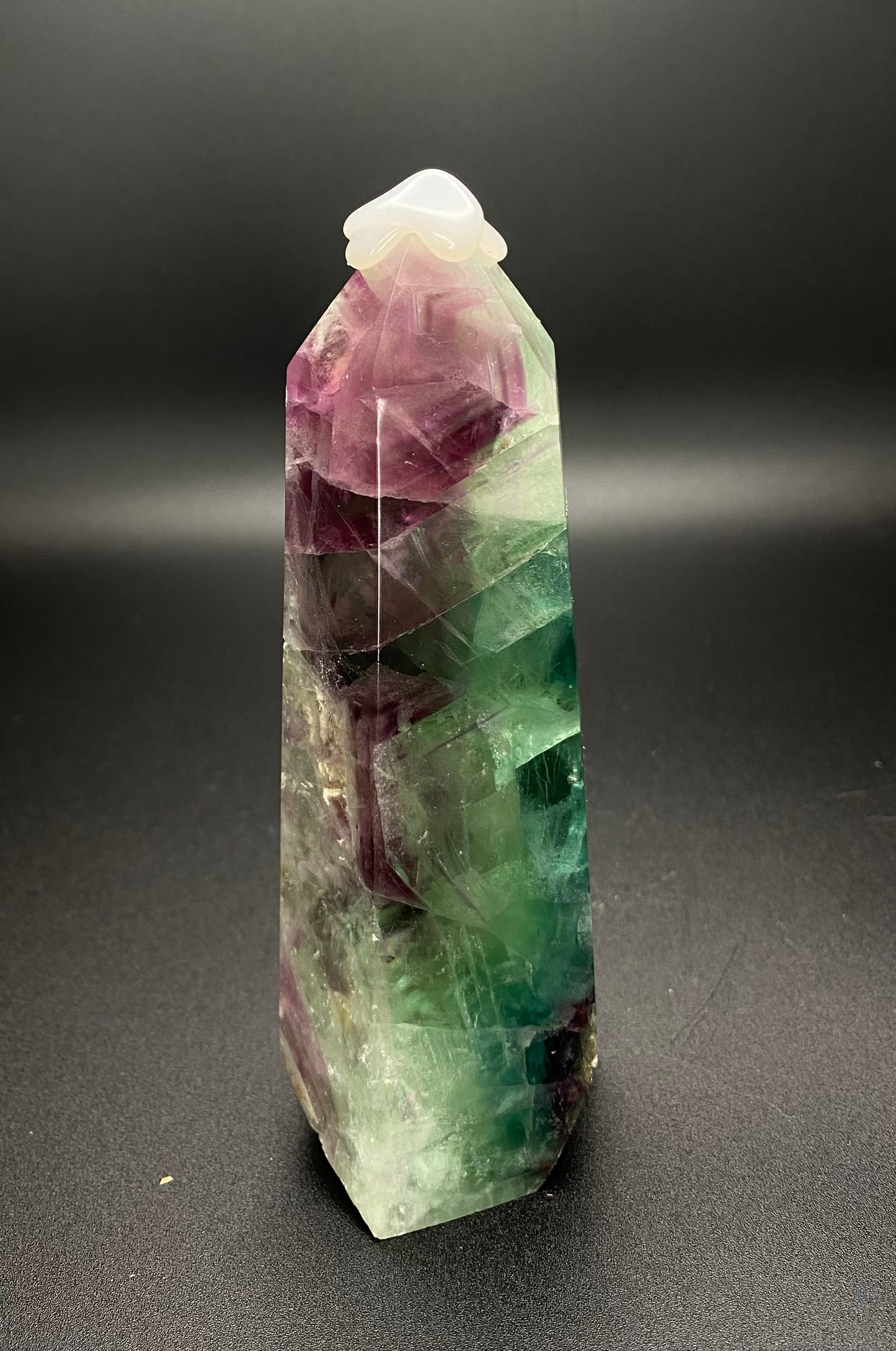 High Quality Green & Purple Fluorite Tower | 5.5” | 1.13 lbs
