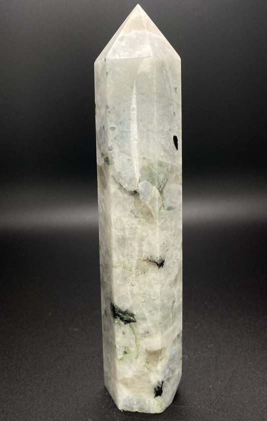 High Quality Blue Flash Moonstone Tower | 7” | 0.77 lbs