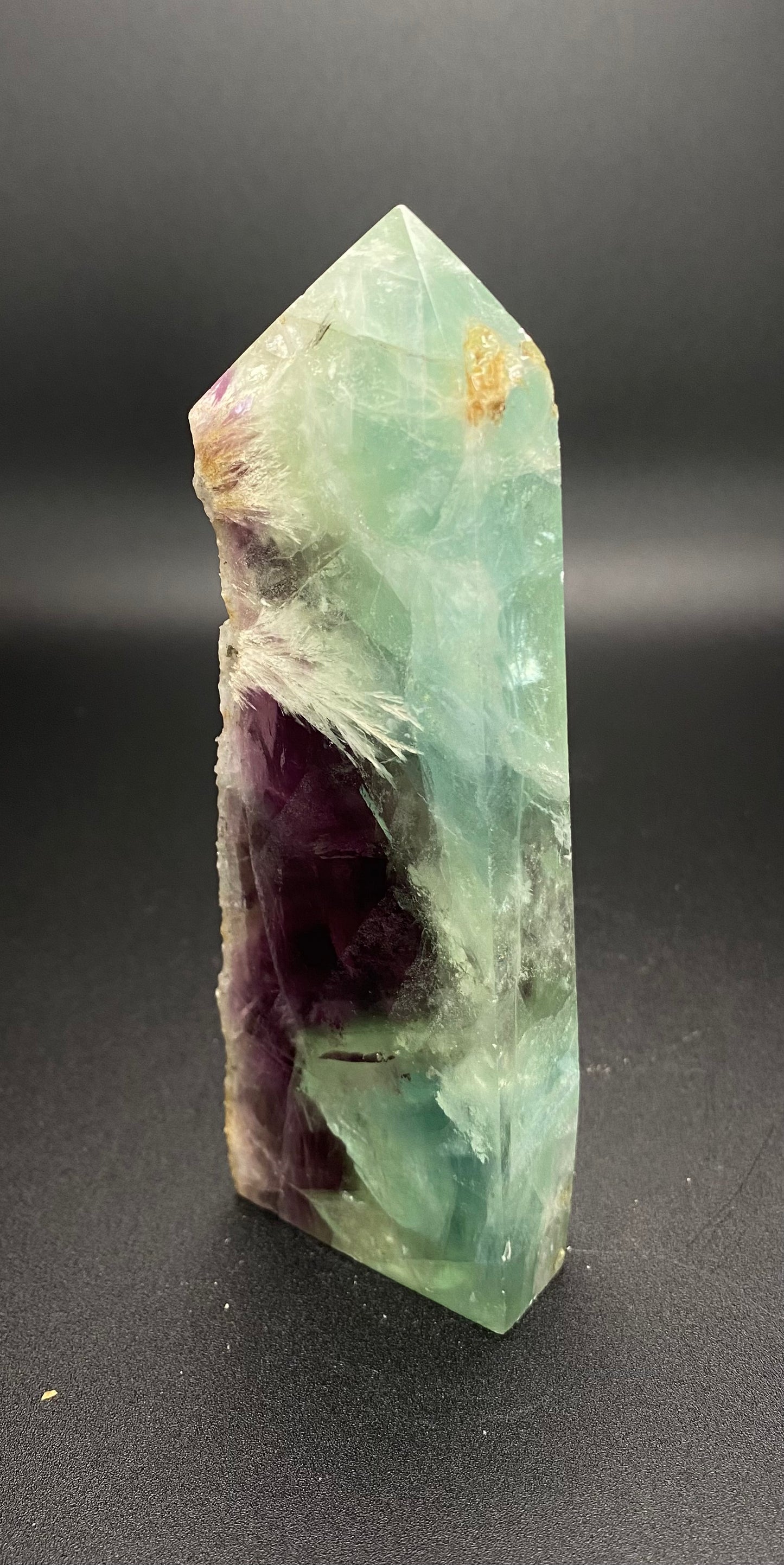 High Quality Green & Purple Fluorite Tower | 5.5” | 0.58 lbs