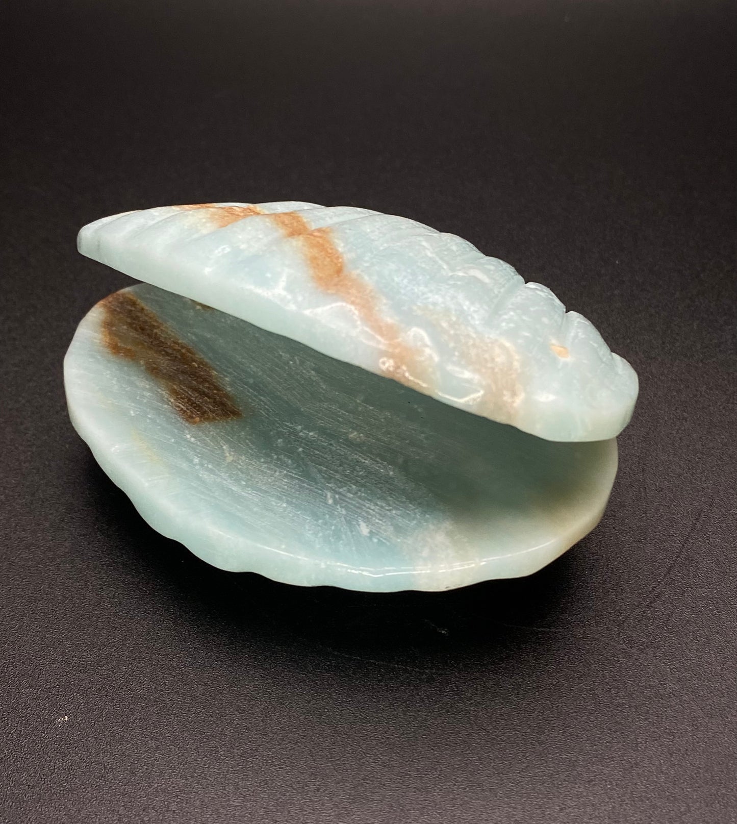 Caribbean Calcite Clam Shell Carving | 0.5 lb Polished Crystal |