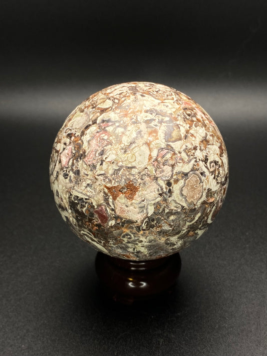 High Quality Mexican Crazy Lace Agate Sphere | 0.81 lbs