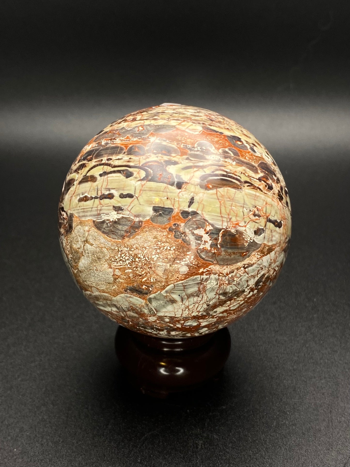 High Quality Mexican Crazy Lace Agate Sphere | 0.81 lbs