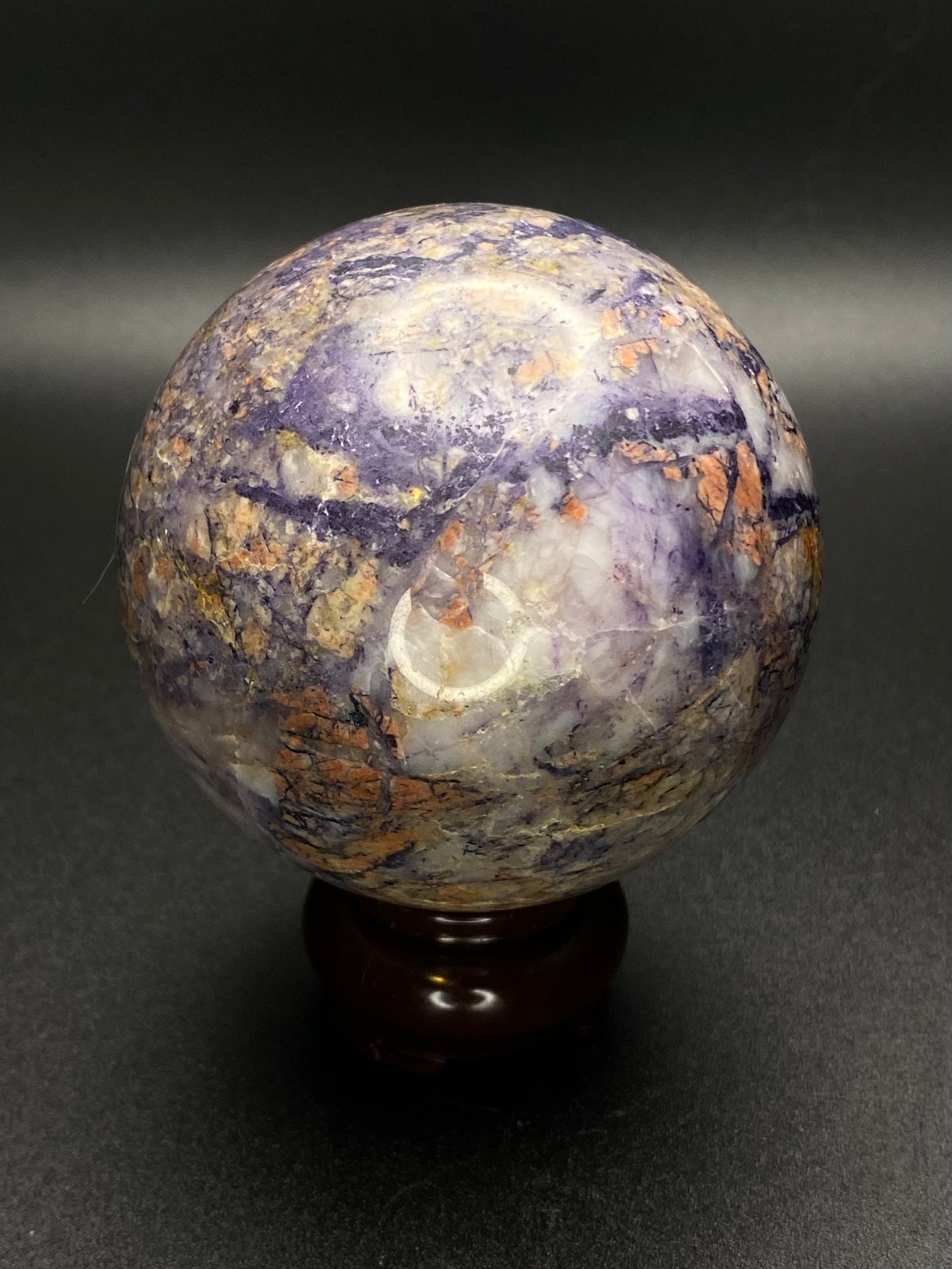 Rare Charoite with Tinakaite Sphere | 1.05 lbs