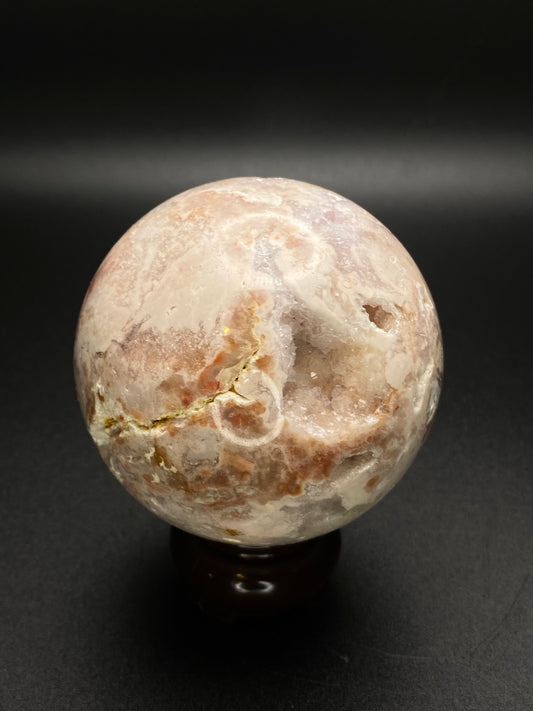 High Quality Pink Amethyst Sphere with Druzy | 0.92 lbs