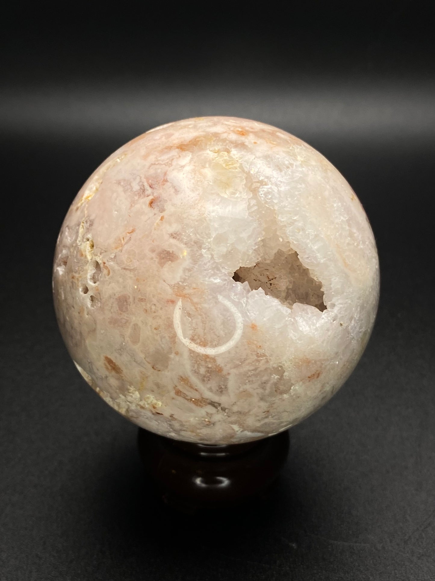 High Quality Pink Amethyst Sphere with Druzy | 0.92 lbs