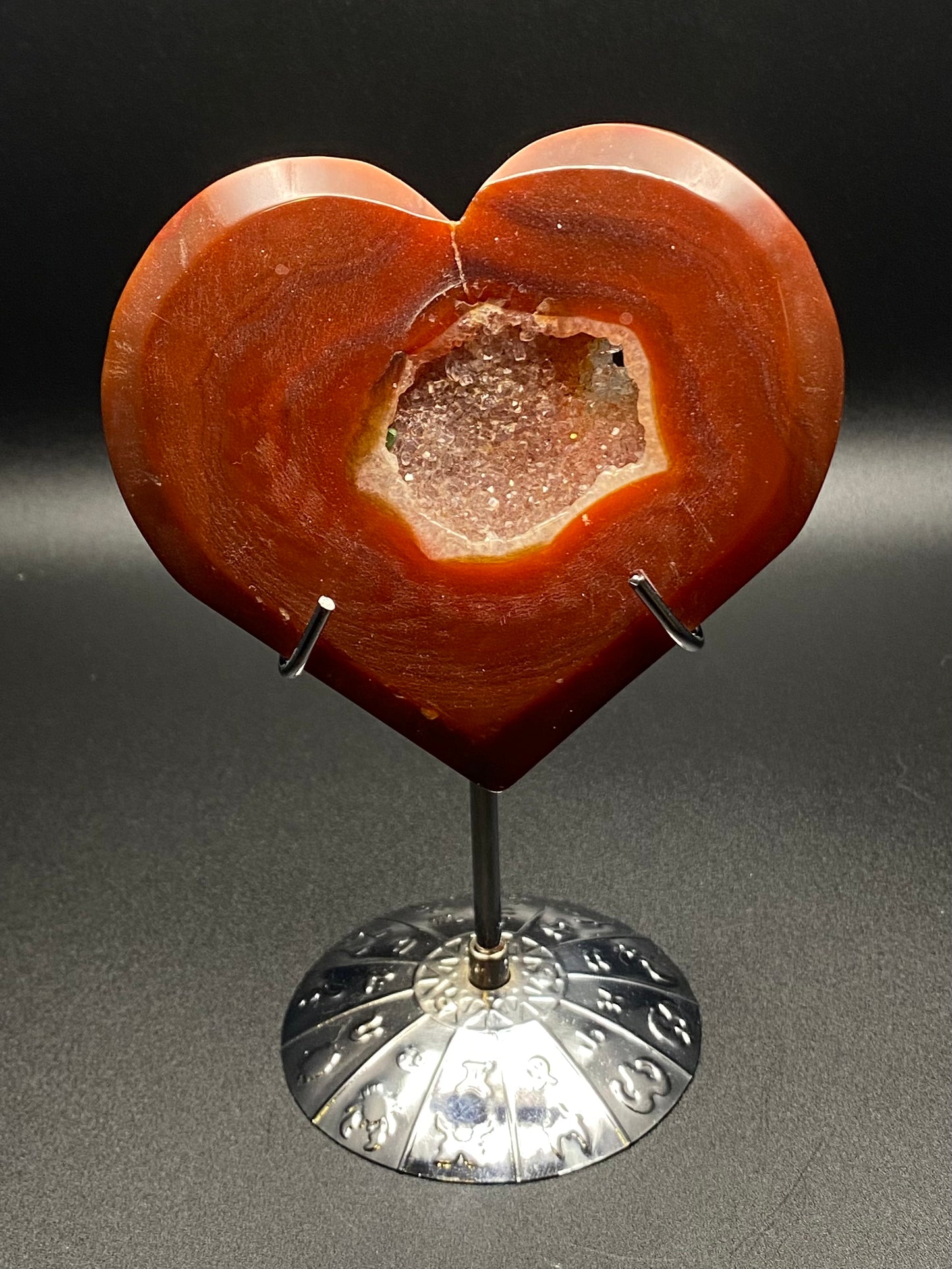Carnelian Druzy Heart | 0.38 lbs