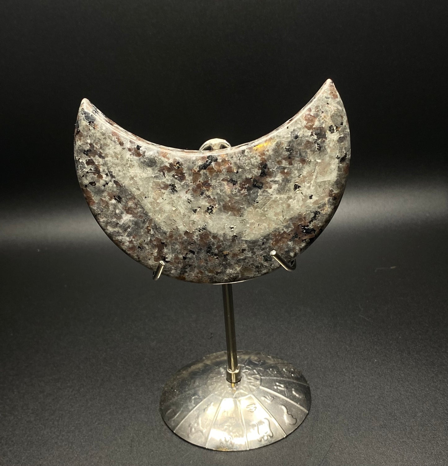 Amazing UV Reactive Yooperlite Moon | With Stand | 1.2 lbs