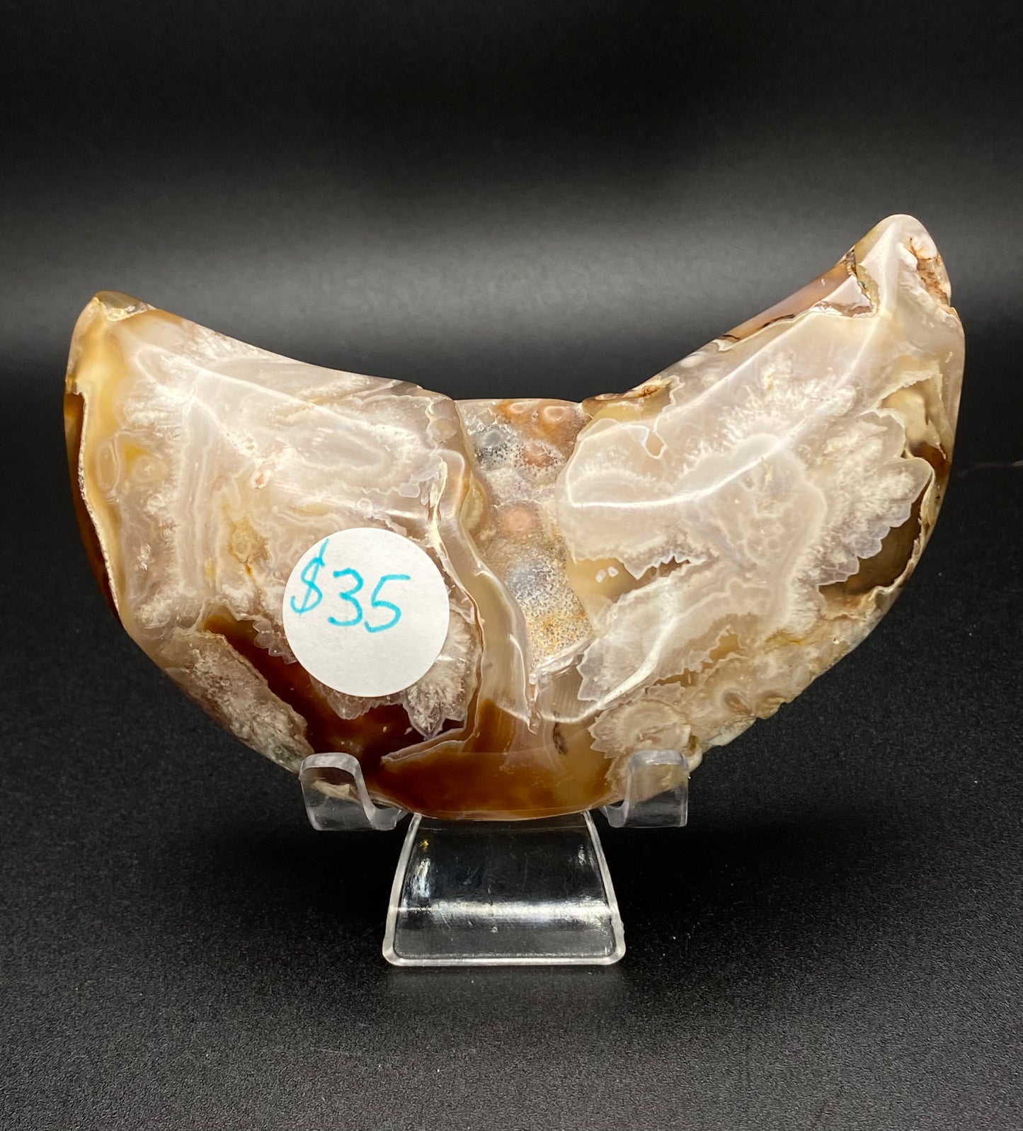 Carnelian Moon Carving | 0.50 lbs