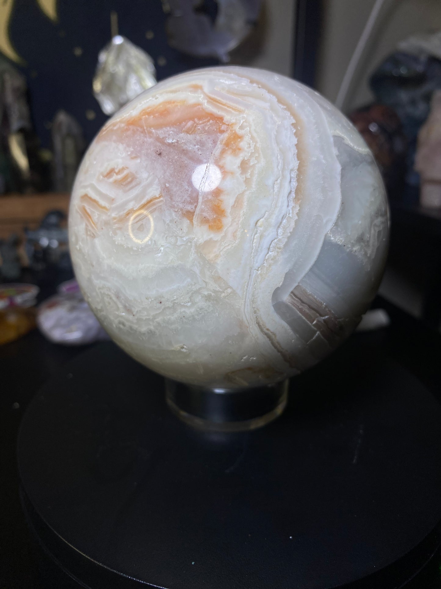 Mexican Banded Onix sphere 2.76lbs