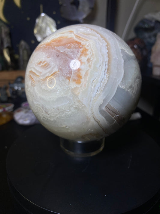 Mexican Banded Onix sphere 2.76lbs